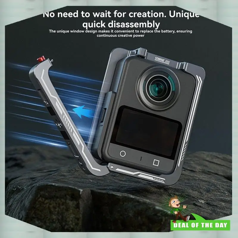 24-Hour Delivery STARTRC For DJI OSMO360 Metal  Cage Quick Release Protective Frame Action Camera Riding Accessories Prote