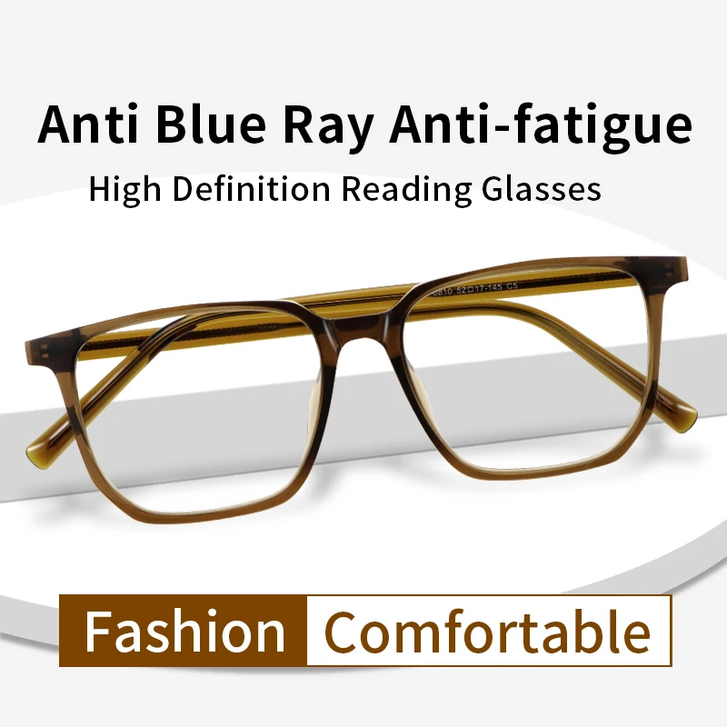 

Large Oversized Reading Glasses Blue Light Blocking CR39 Hard & Multi-coated Lens,Ultralight TR90 Eyeglasses Frame