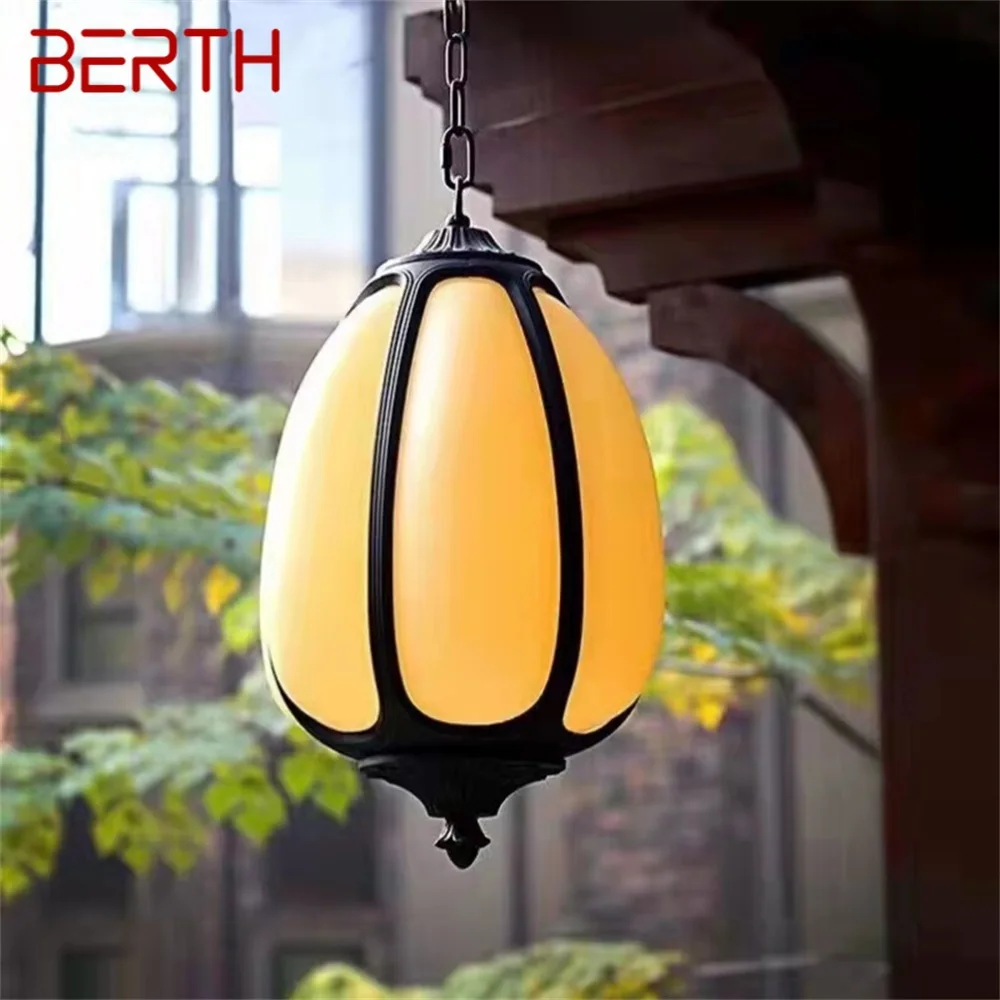 

BERTH Classical Dolomite Pendant Light Outdoor LED Lamp Waterproof for Home Corridor Decoration