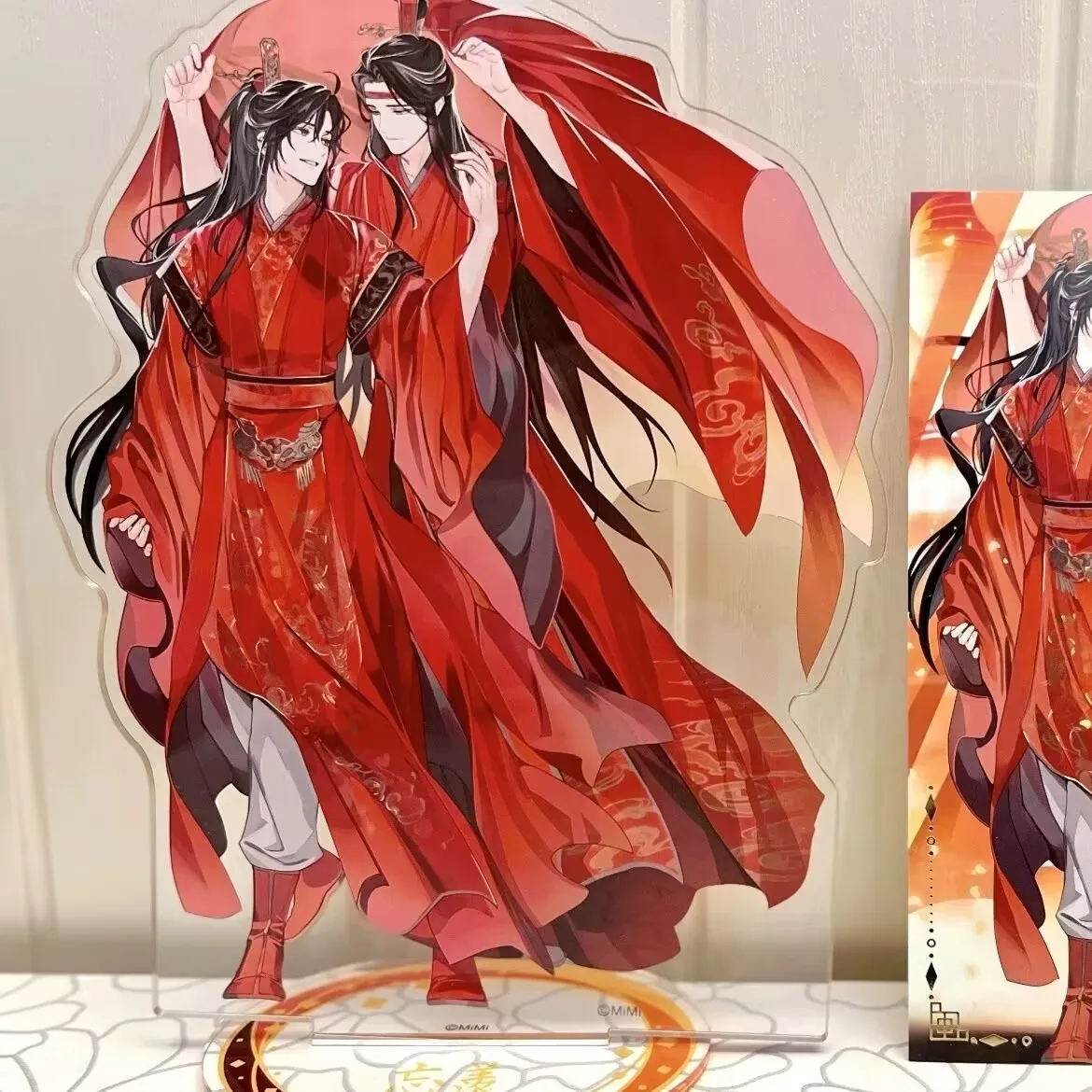 「悪魔の道のマスター」LAN Wangji Wei Wuxian、クリエイティブなアクリル製スタンディングサイン、レベルデスクトップ装飾コレクションとギフト