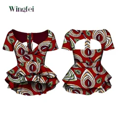 Dashiki roupas africanas para mulheres bazin riche sexy com decote em v colheita camisas ancara moda roupas africanas wy067