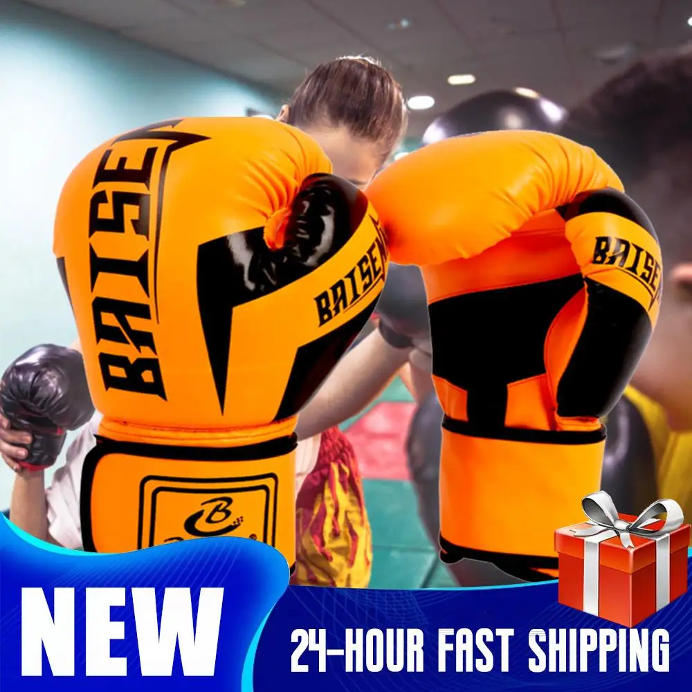 

Боксерские перчатки, утолщенные тренировочные перчатки, боевые перчатки из искусственной кожи, боксерские тренировочные перчатки, спортивные аксессуары для тренажерного зала в помещении и на открытом воздухе ﻿