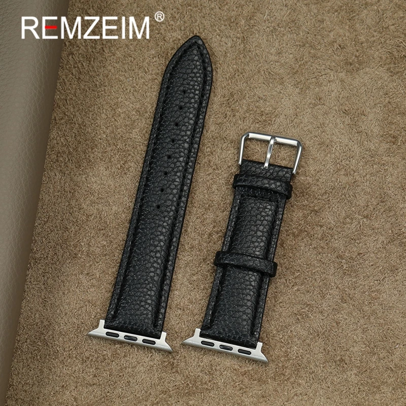 Damski Męski Pasek do Zegarka z Ekoskóry PU Zamiennik Paska do Apple Watch 49/46/45/44/42/41/40/38mm do Iwatch 1-10 SE Ultra 2