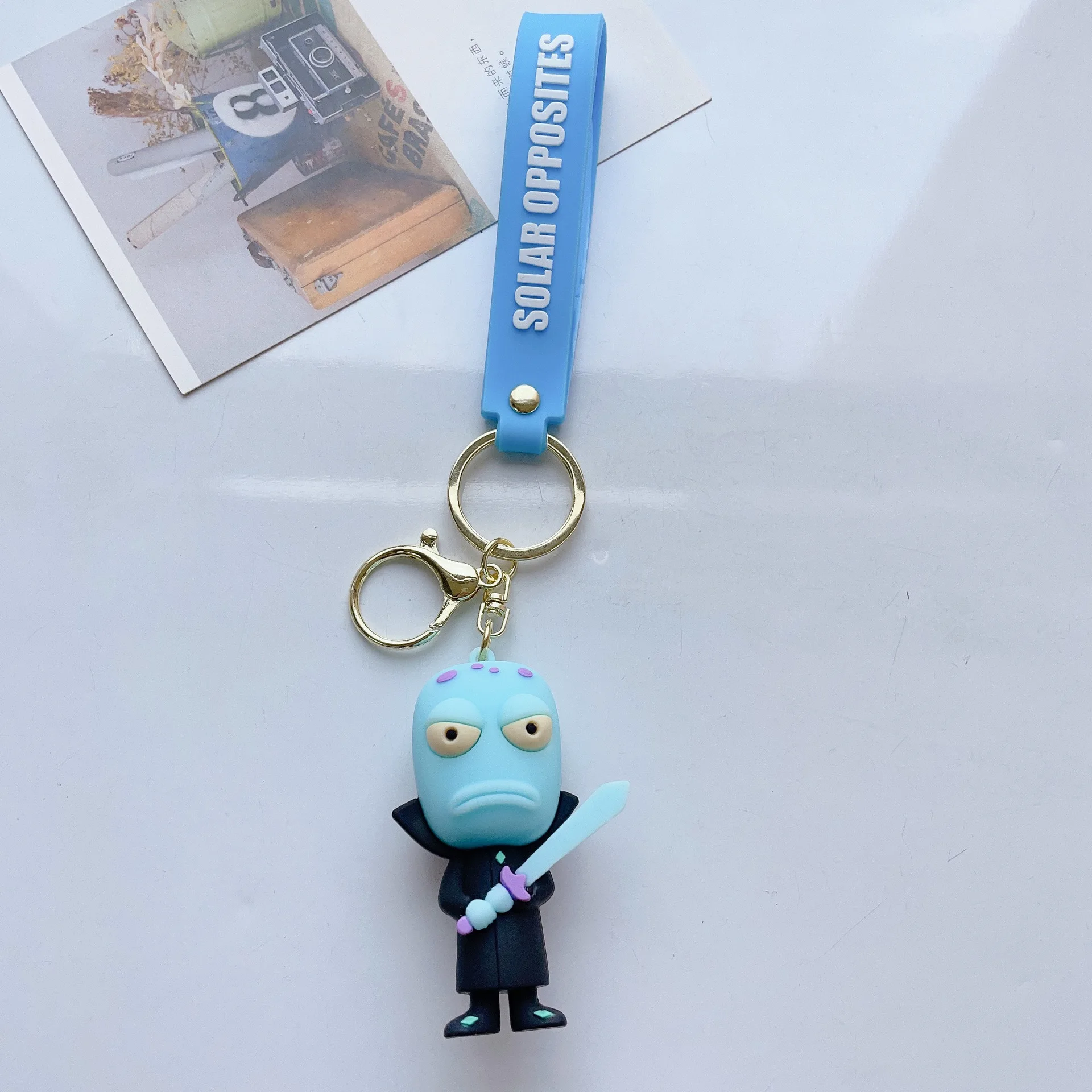 Cartoon animation Solar Opposites keychain cute Alvin Simon Theodore key chain bag accessories wholesale