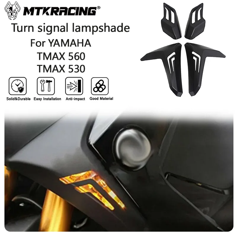 

MTKRACING Turn signal lamps For YAMAHA TMAX 530 2017-2021 TMAX 560 Front Rear Turn Signal Light Cover Tail Ligh Protective Cap