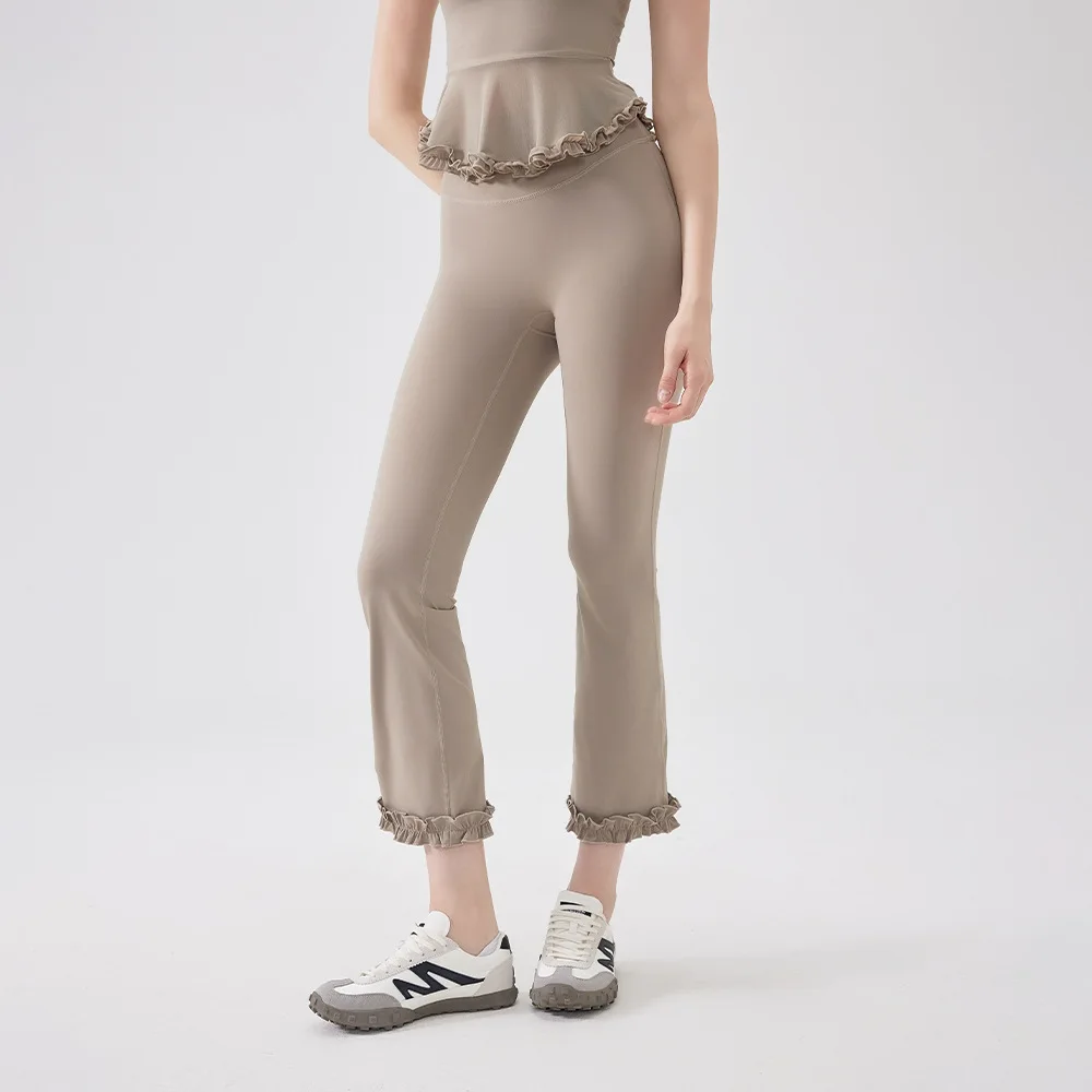 

Летние женские брюки прямого кроя, эластичные дышащие брюки с эффектом подтяжки ягодиц, модные брюки для спорта, тренажерного зала, фитнеса и тренировок