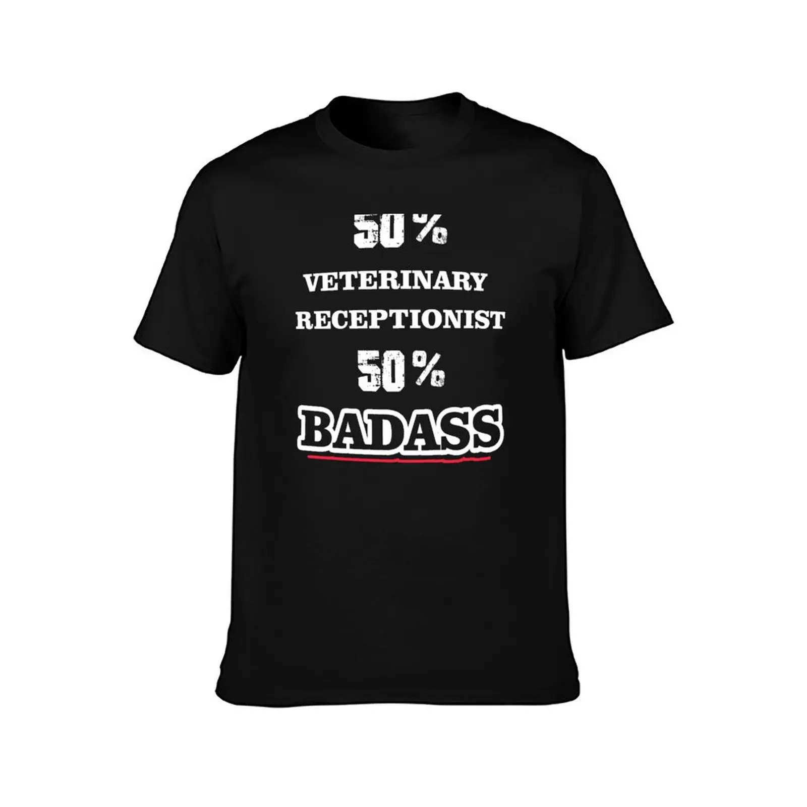Veterinary Receptionist T-Shirt Basic Breathable Solid Color T-Shirt