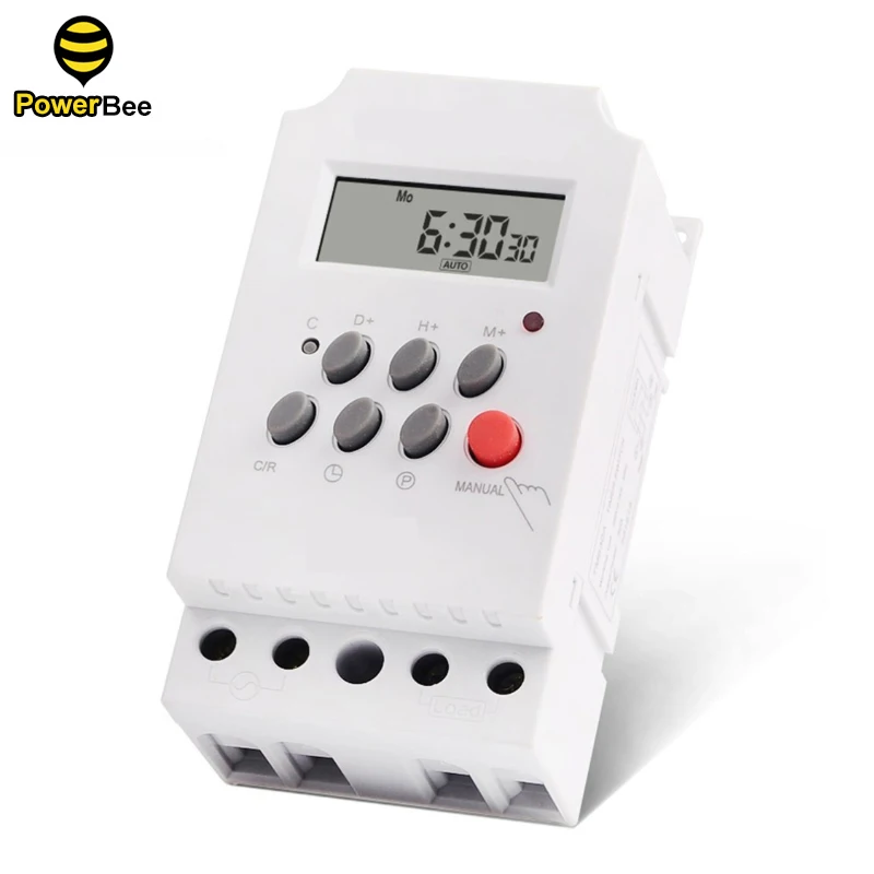 28 ON/OFF Setting Groups Timer Switch KG316T-II 12V 24V 110V 220V Weekly Programmable 24h Time Relay Output Load High Power 30A