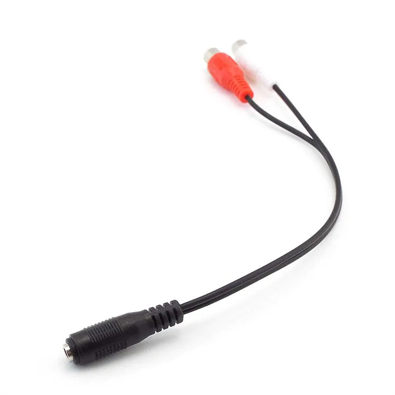 Universal 3.5mm Stereo Audio Female connector Jack to 2 RCA female Socket to Headphone 3.5 Y Adapter Cable C1