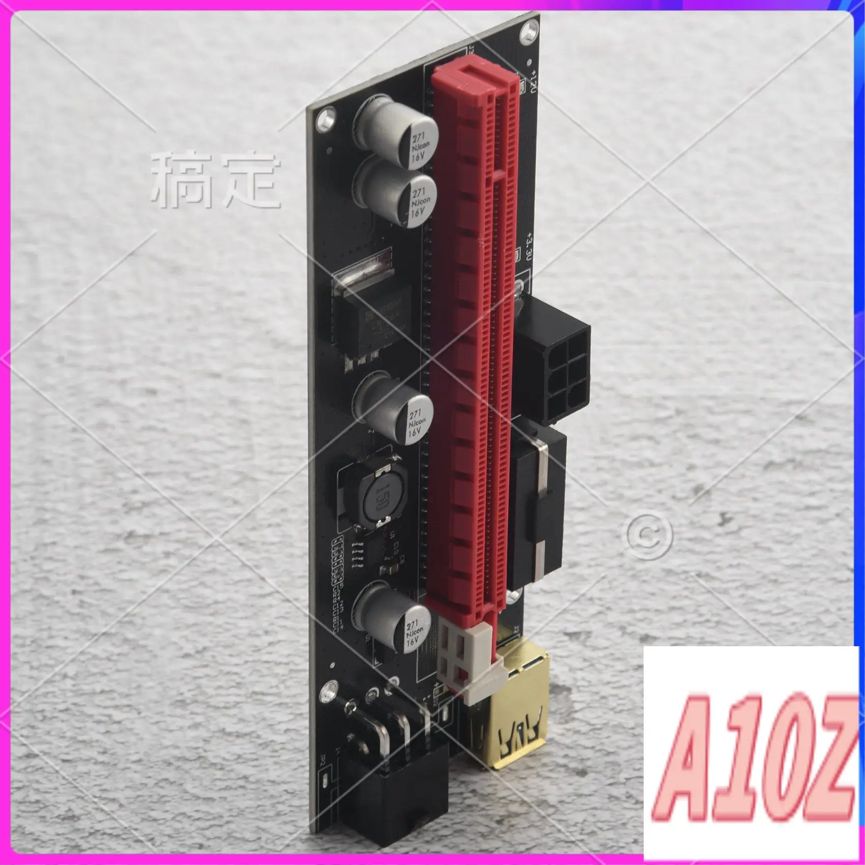 0Z-6Pcs VER009 USB 3.0 PCI-E Riser VER 009S Express 1X To 16X Extender Riser Adapter Card SATA 15Pin To 6 Pin Power Cable