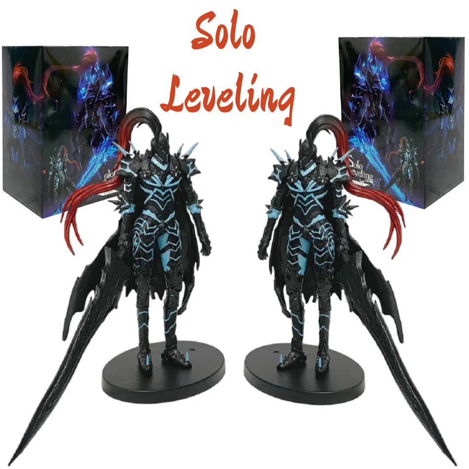 Anime caliente Solo nivelado Shadow Company Caballero comandante Sung Jin Woo Yeagley Berserker periférico de animé 21CM PVC modelo juguetes regalo