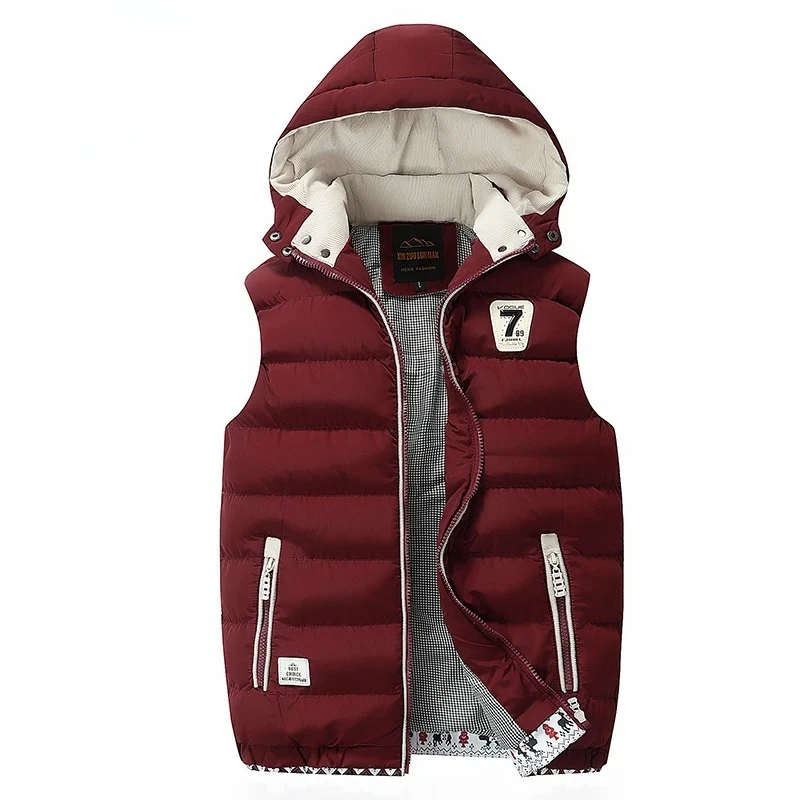 Nouveaux hommes printemps sans manches chaud détachable à capuche gilet vestes hommes automne couleur unie extérieur coupe-vent décontracté mode gilet mâle