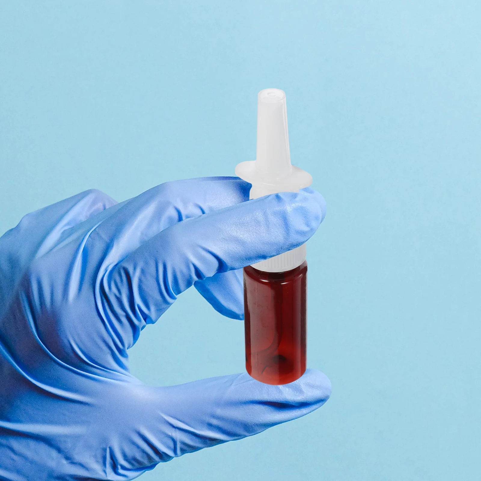 10pcs 15Ml Nasal Spray Bottle Refillable Portable Mini Plastic Spray Bottles For Travel Outdoor Fine Mist Empty Transparent Pet