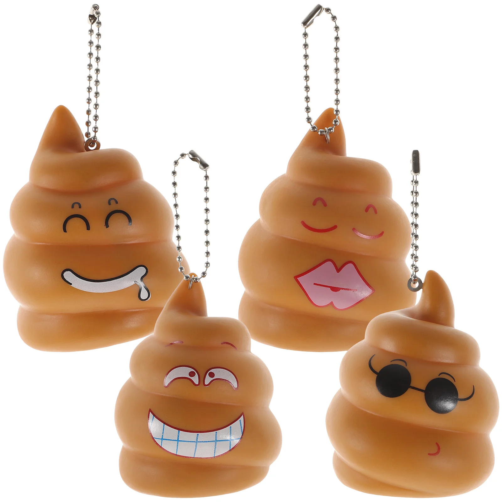 4 قطعة أنبوب على شكل المفاتيح المعلقات حقيبة حلي معلقة مضحك المزحة هدية لكذبة أبريل حلقات المفاتيح قلادة حقيبة الظهر الزخرفية