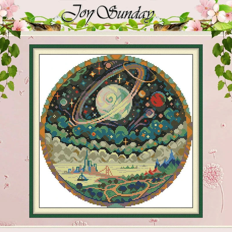 

Starry Sky Scenery Patterns Counted Cross Stitch Set DIY 11CT 14CT 16CT Stamped DMC Cross-stitch Kit Embroidery Needlework