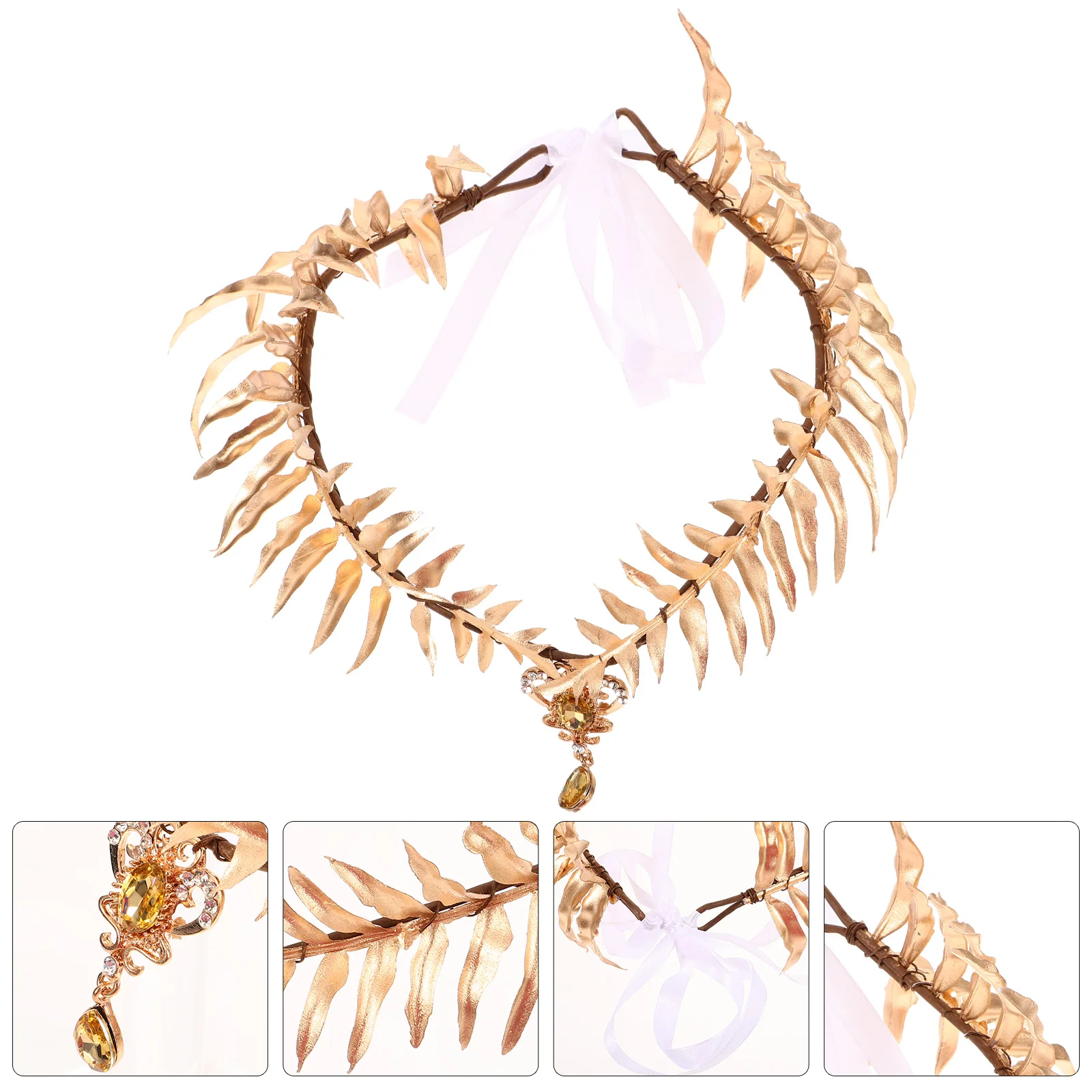 Women Headband with Leaf Design Delicate Color Lightweight Comfortable for Long Wear Bridal Wedding Party Hair Accessory Girls