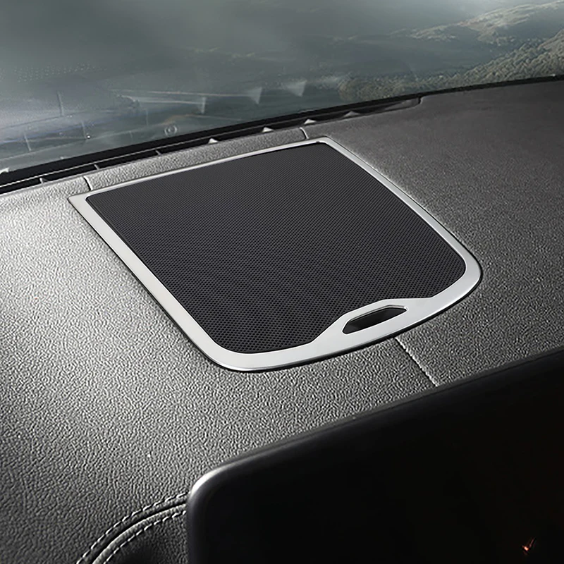 กรอบตกแต่งลำโพงกลางคอนโซลหน้ารถยนต์สแตนเลส สำหรับ BMW X3 X4 G01 G02 ปี 2018-2022 อุปกรณ์ตกแต่งภายในรถยนต์