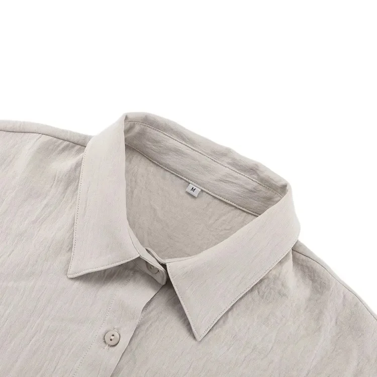 Summer Fashion New Matching Collection Women\'s Loose Single Breasted Top High Waist Wide Leg Pants Cotton Linen Two Piece Sets