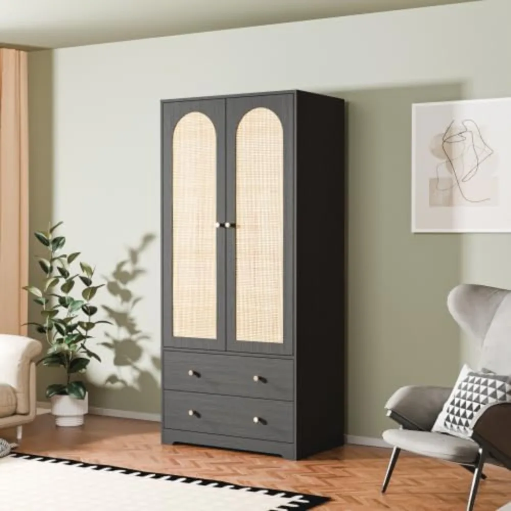 Rattan Wardrobe Clo…