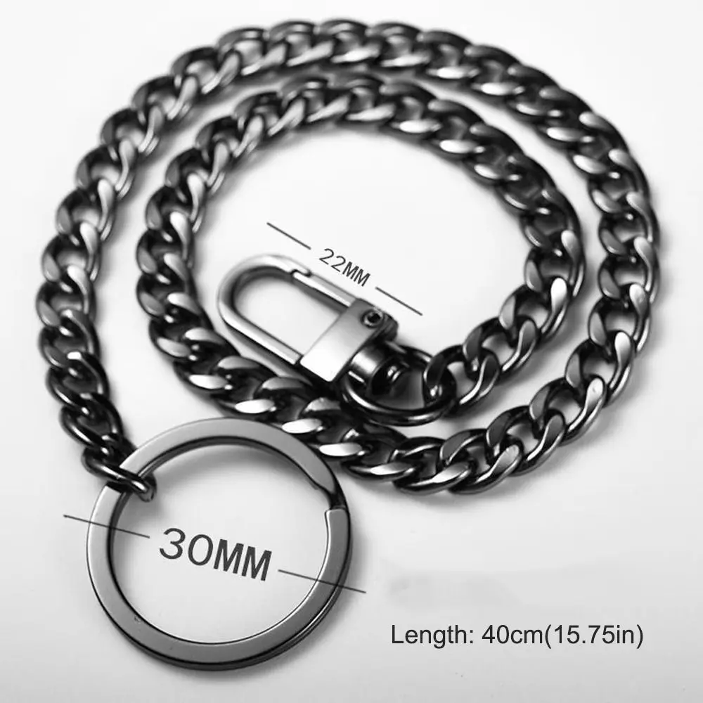 موضة 40 سنتيمتر الشرير الهيب هوب سلسلة سبائك معدنية Y2K السراويل الخصر سلسلة Harajuku سلسلة بانت معدنية للنساء رجل #6