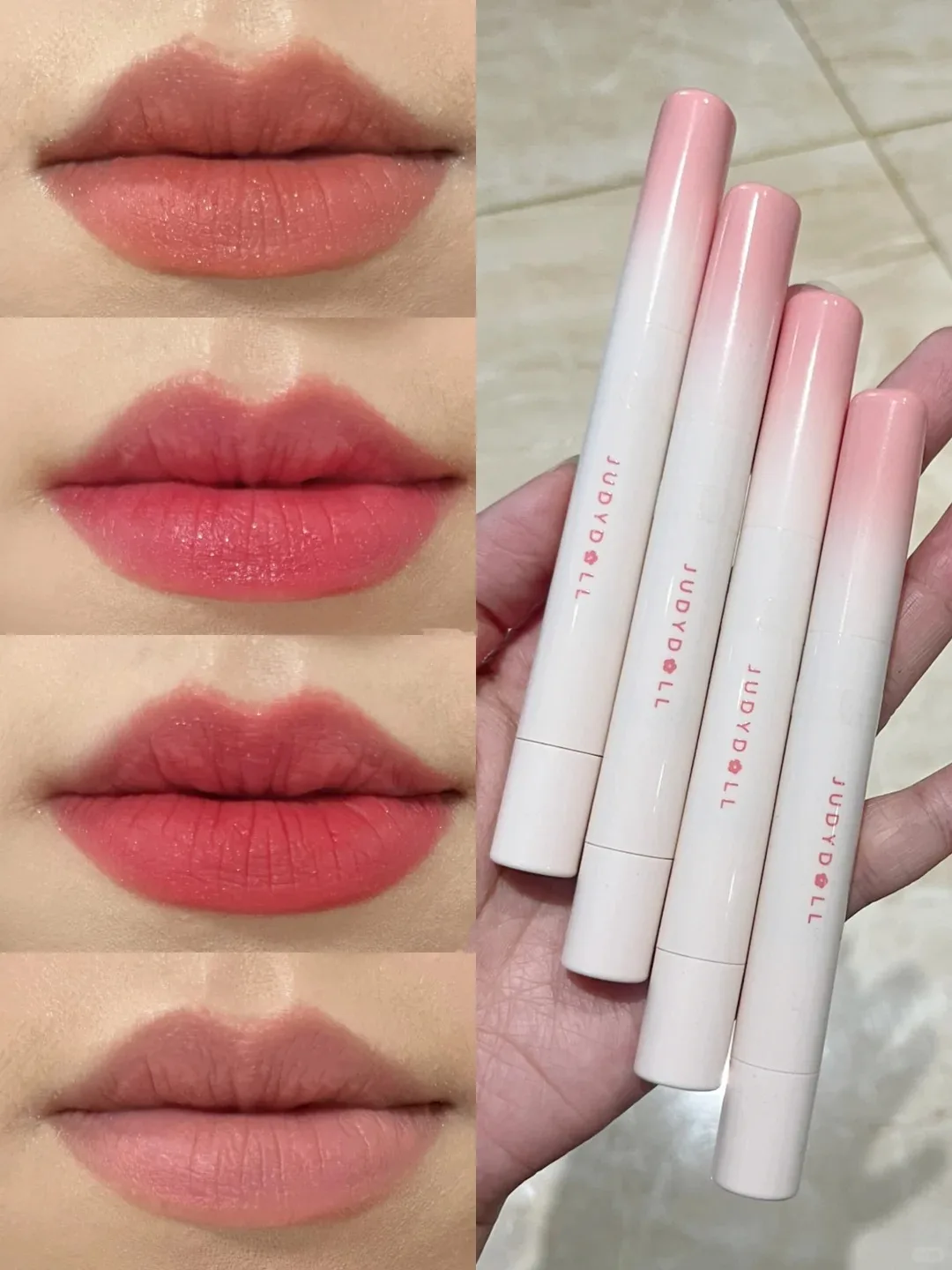 Juduo Lip Mud Copo Antiaderente de Longa Duração Matte Lip Gloss Lip Stain Veludo Hidratante À Prova D 'Água Macio Cremoso Batom Líquido