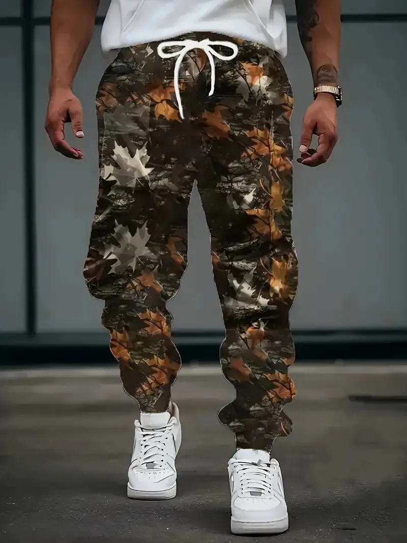 

Retro camouflage fashionable sporty men's long pants for the 2025 autumn collection
