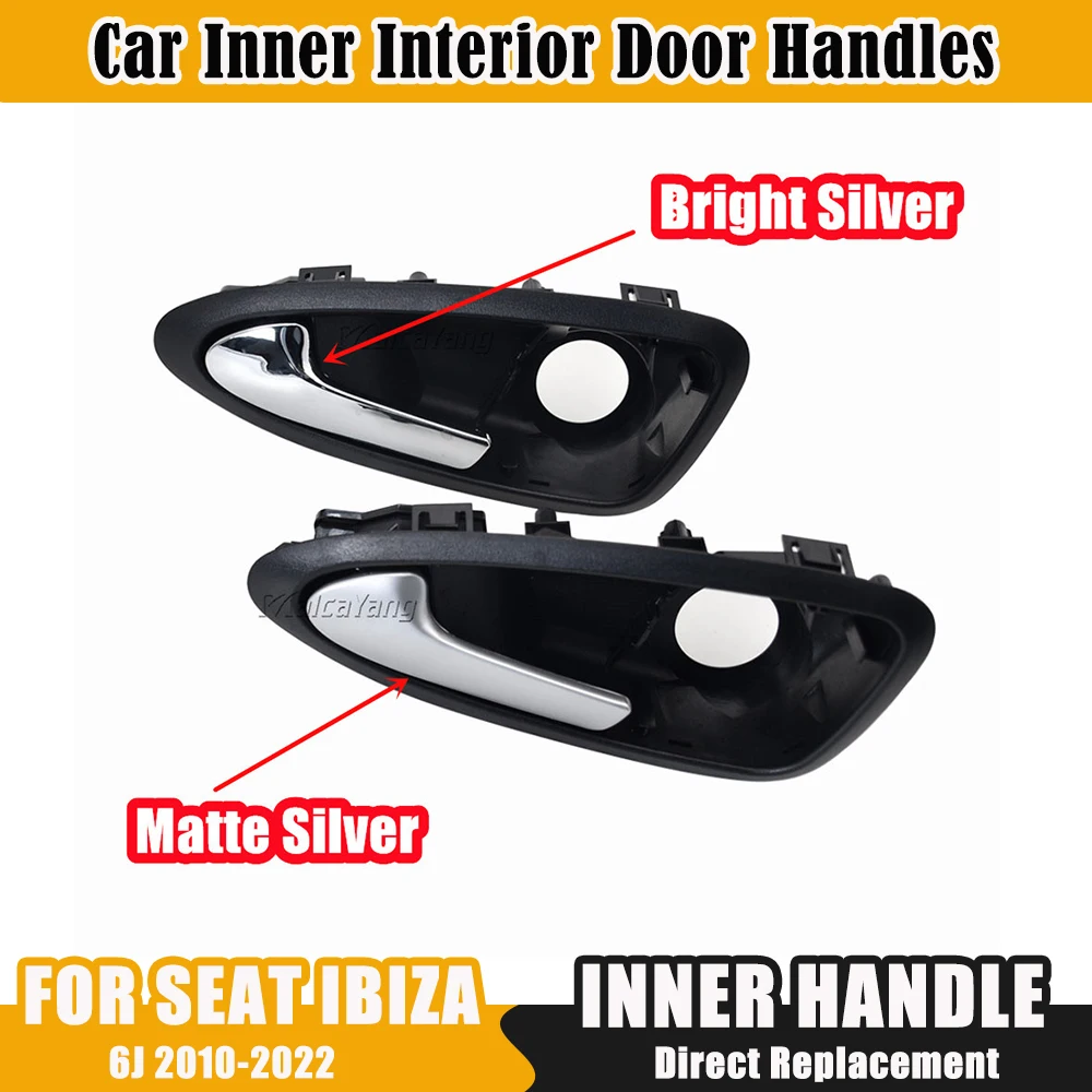 Left / Right Black Door Handles Auto Inner Door Handles ABS 6J1837113AAH1 Car Interior For Seat Ibiza 6J 2010-2022