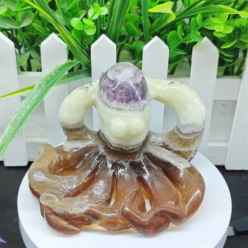 

Натуральный Кристалл Кварц Осьминог Резьба Рейки Исцеление Фэншуй Камень Подарок Украшение Домашнего Офиса Подарок 1 ШТ.
