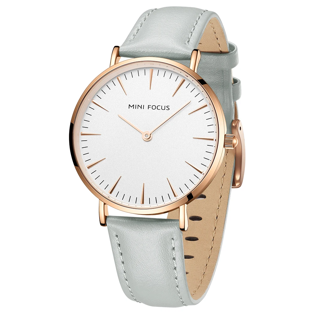 Womens Ultra-Thin Watch  Fashion Japanese Quartz Movement, Waterproof Leather Strap Ladies Wristwatch