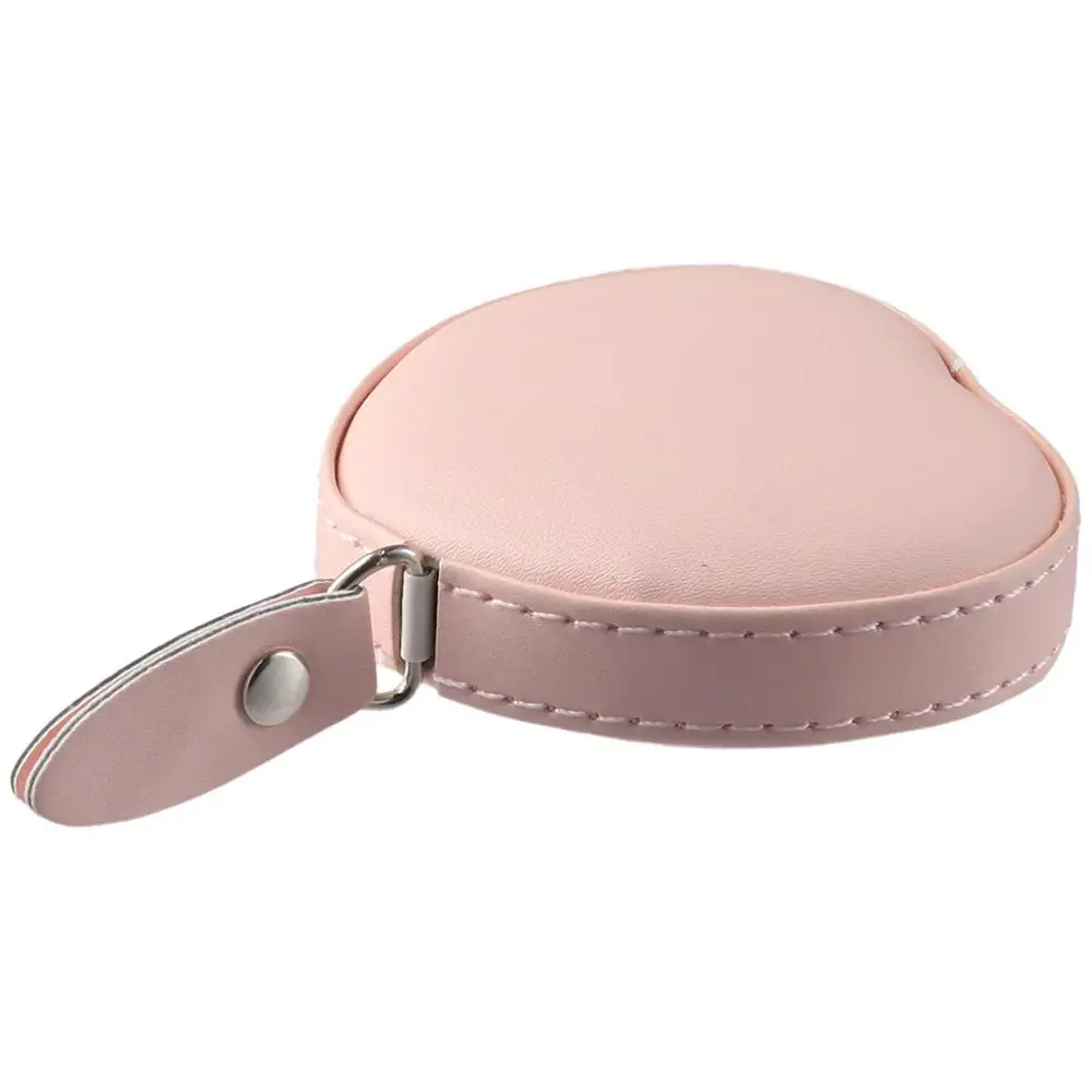 

Cute Heart Shape Tape Measure Portable Pink Measuring Tape Wear Resistant Soft Leather Flexible Ruler