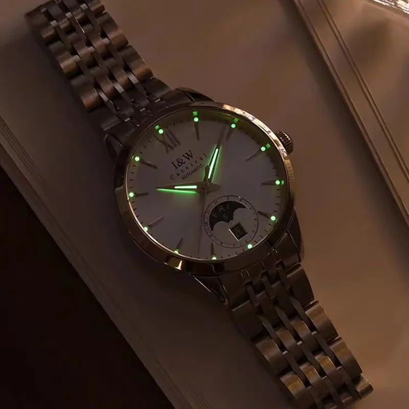 Jam Tangan Mekanis Mewah Bermerek CARNIVAL untuk Wanita Jam Tangan Gerakan Otomatis Safir Modis Wanita Jam Tangan Tahan Air Reloj Mujer