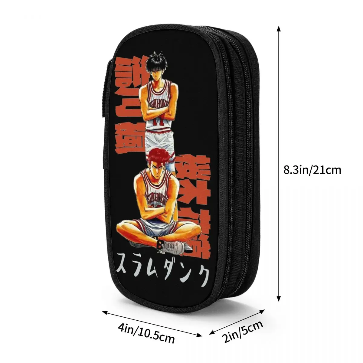 Slam Dunk Character Lápis Case, Lovely Pen Holder Bags, Estudante Grande Armazenamento, Material Escolar Zipper Pencilcases