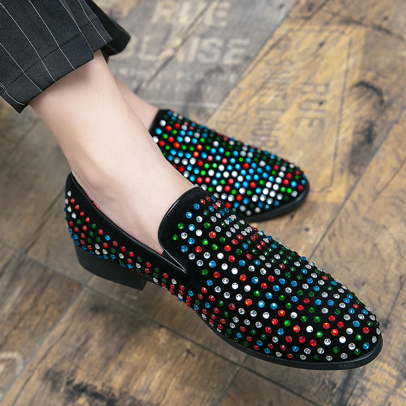 

Luxury Men's Street Style Setter Flats Shoes Fashionable Casual round Toe Synthetic Leather Inner Rabbit Fur Spring Season