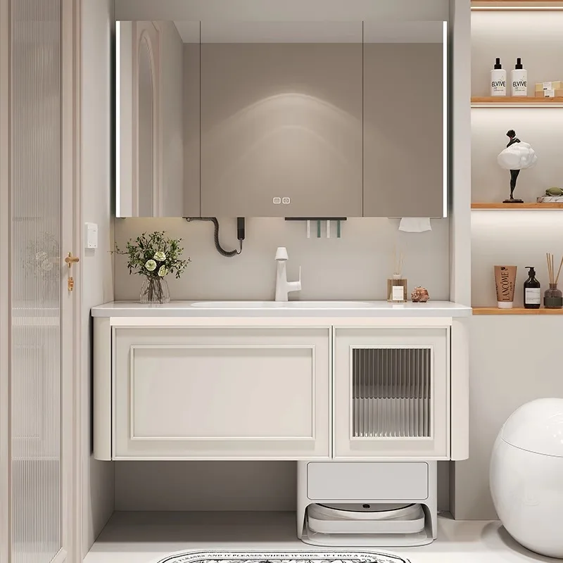 

Simple Perfume Cupboard Organizer Storage Toilet Quality Space Saver Cupboard Modern Mirror Sink Archivadores Salon Furniture