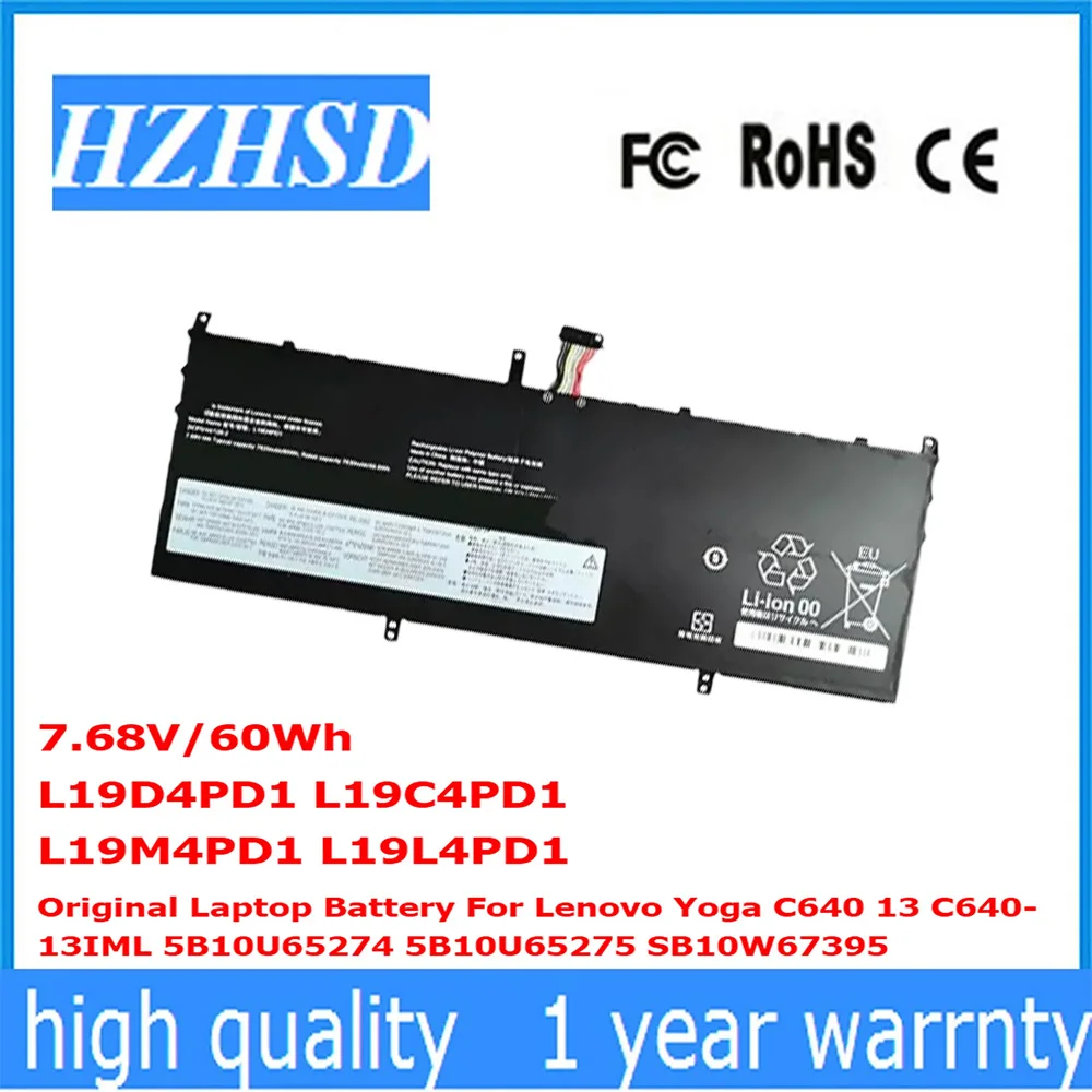 7,68 V 60Wh L19D4PD1 L19C4PD1 L19M4PD1 L19L4PD1 Original Laptop Batterie Für Lenovo Yoga C640 13