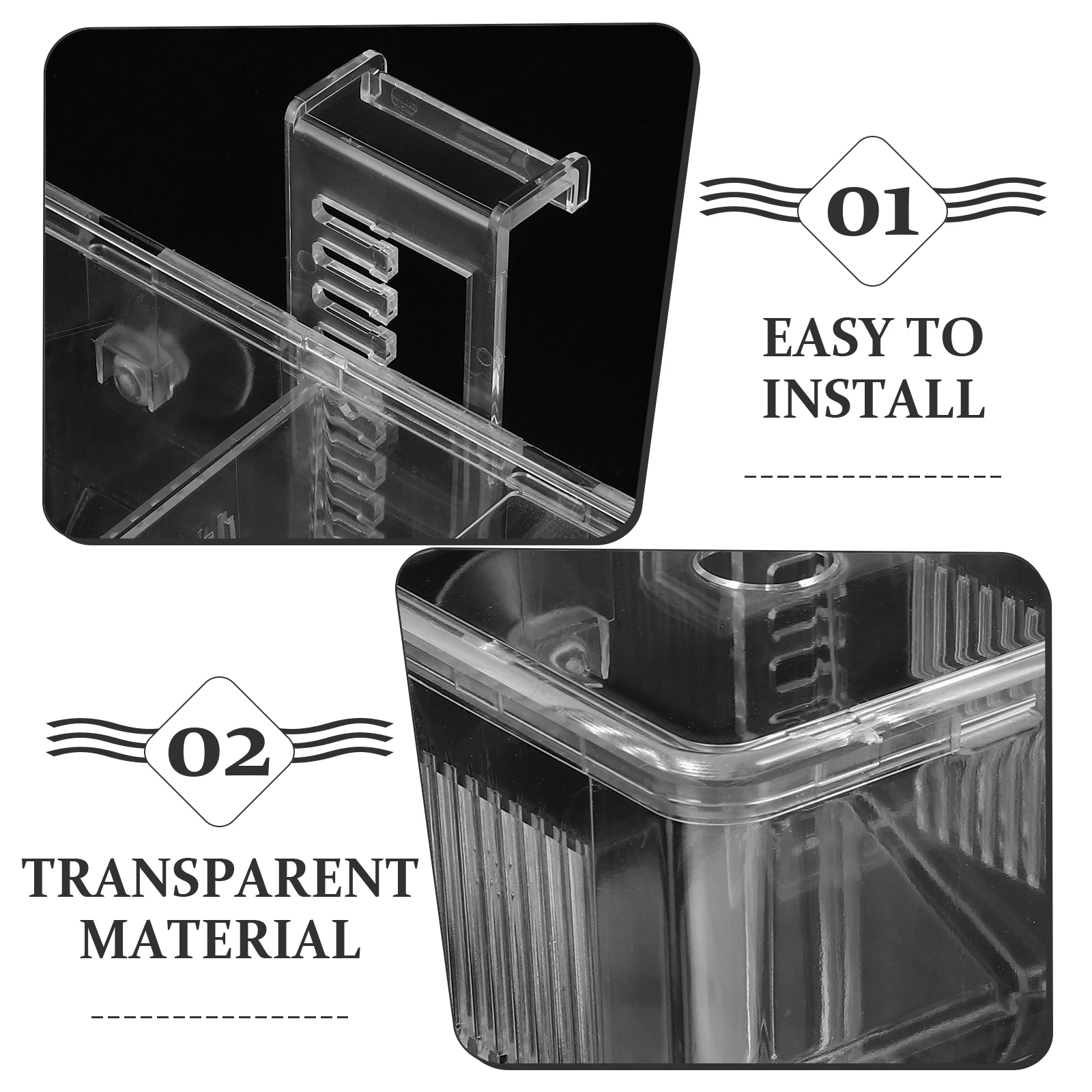 

Fish Breeding Box Clear Acrylic Divider Incubator Hatchery Tank for Fish Fry Box Aquarium Nursery