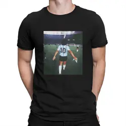 Leisure D10S MARADONA  T-Shirt Crewneck Cotton T Shirts Diego Armando Franco RIP Mourns Argentine Football Player Tee Shirt