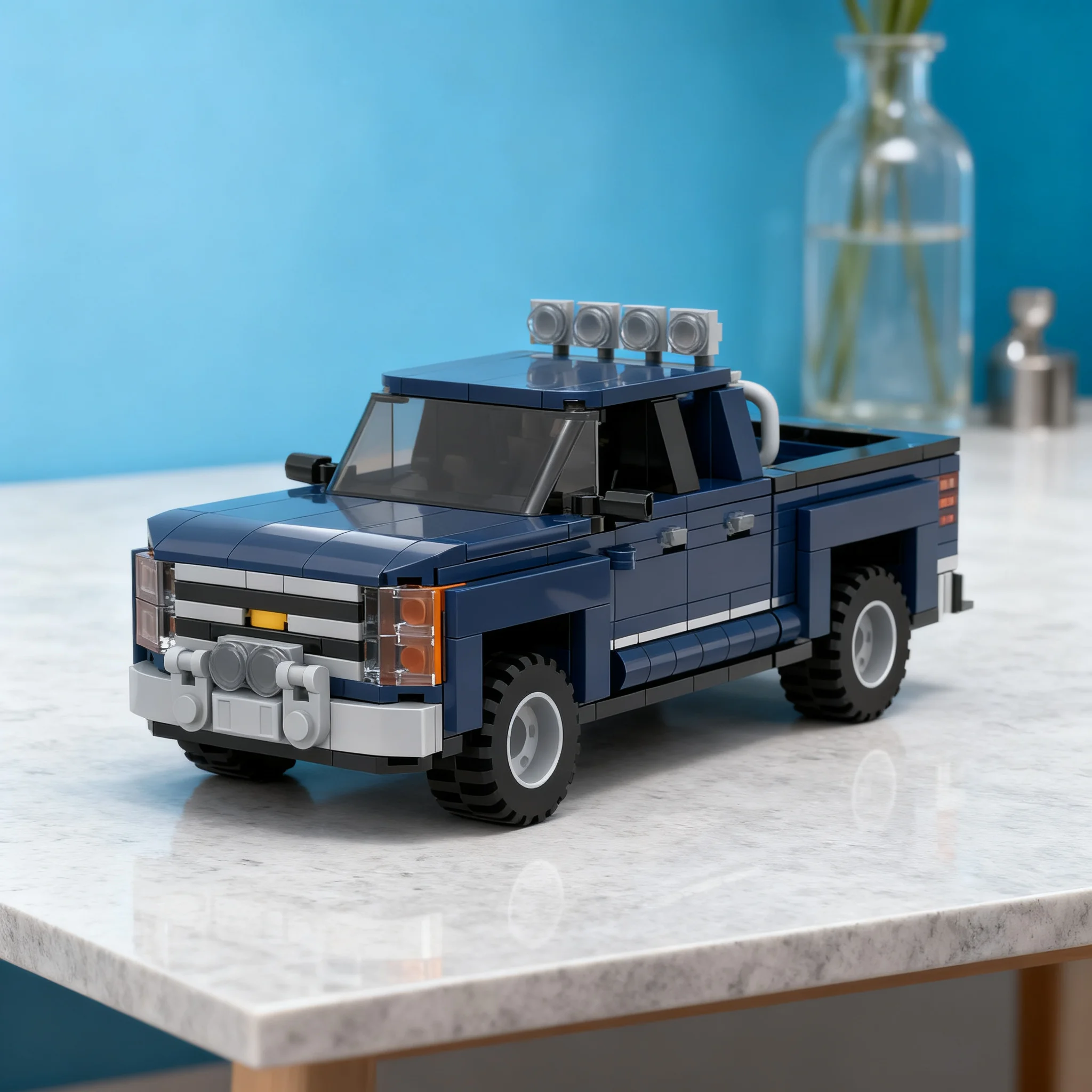 529 pièces MOC City Champions Silverado Inspired Off Road Model Building Blocks Toy Construction Christmas Gift Kids Idea Assemble
