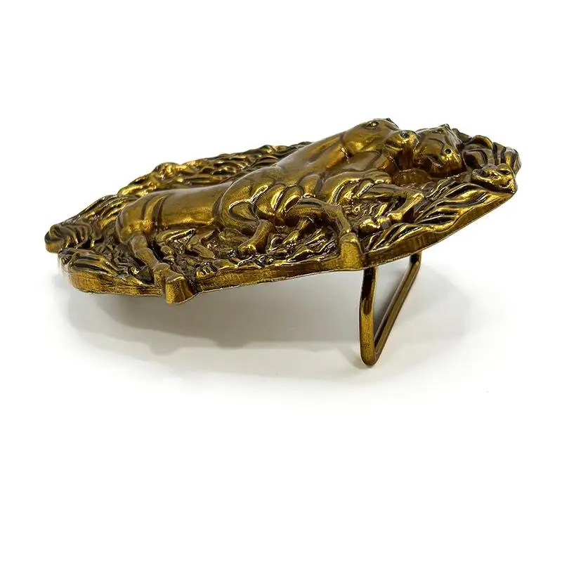 مزدوج الحصان الرجعية حزام معدني مشبك قبعات رعاة البقر الغربية حبل مشبك ملحق للجنسين مشبك ناعم