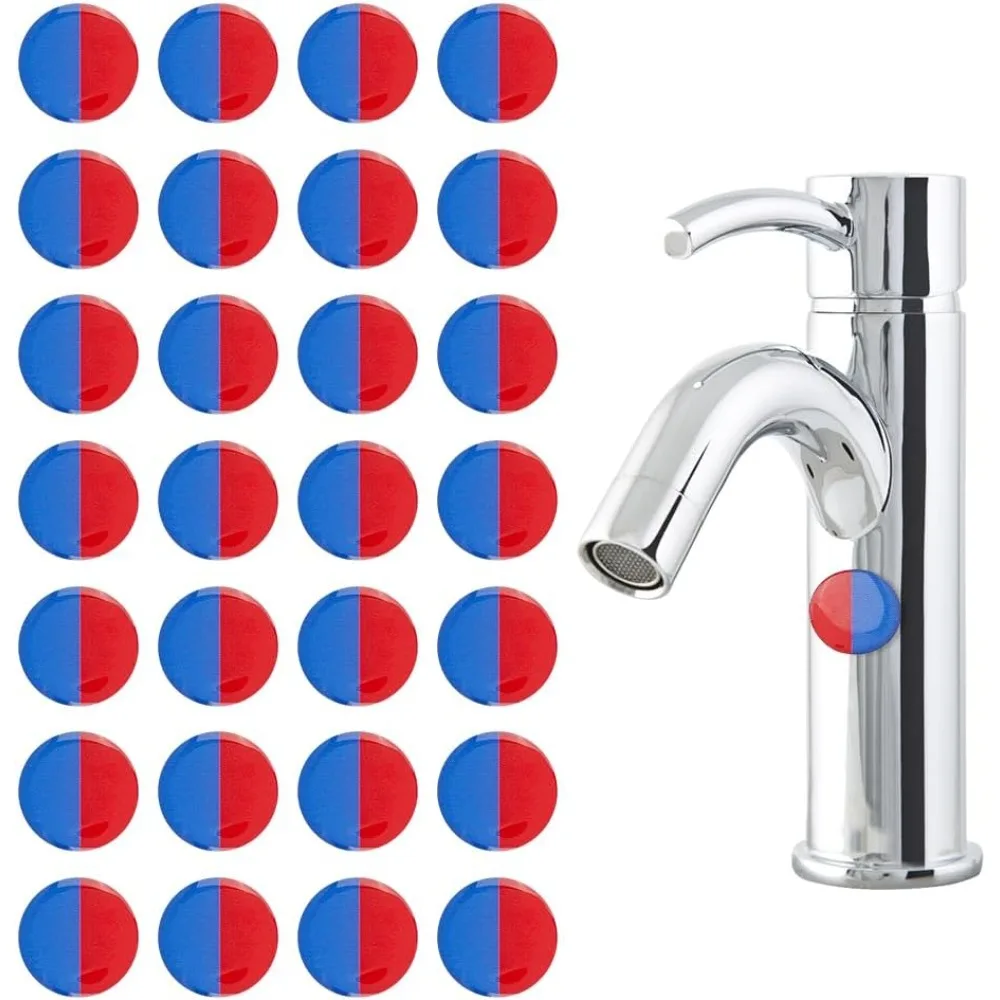 72 قطعة ملصقات المياه الساخنة والباردة 20 مللي متر صنبور تلميح ملصقات للتسمية علامات الساخنة والباردة مقاوم للماء علامات تسمية الصنبور ذاتية اللصق #1