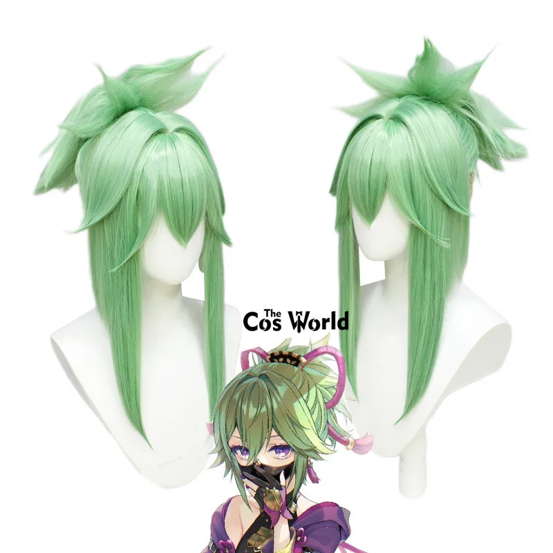 

Genshin Kuki Shinobu 40cm Long Straight Games Cosplay Wigs Fiber Heat Resistant Synthetic Hair + Wig Cap