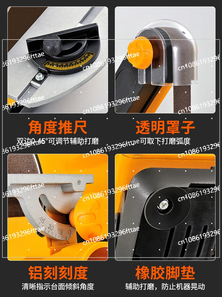 Belt Sander Small Sander Knife Sharpener Multifunctional Polishing Machine Woodworking Desktop DIY Sander Household Polishing