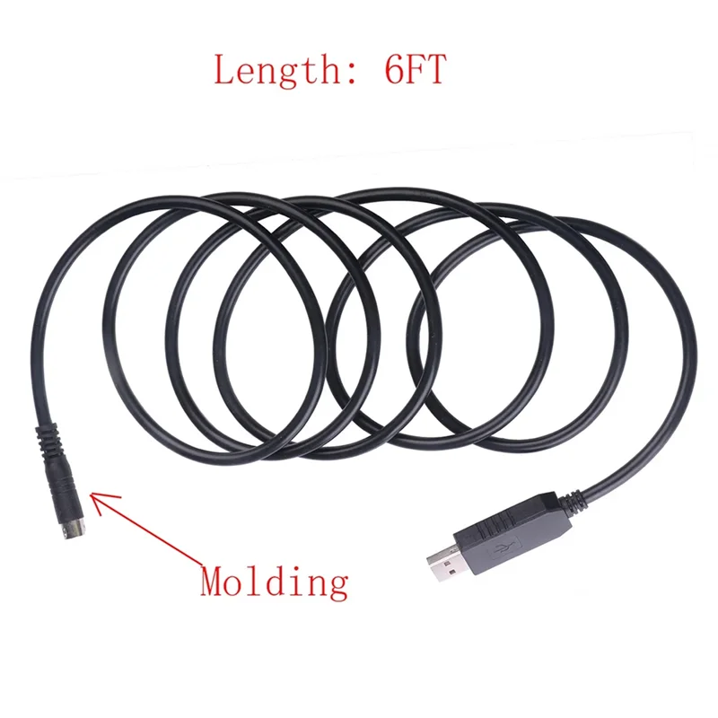 PL2303GT USB 8 Din Mini Plug Adapter RS232 Converter Programming Cable For-Allen Bradley Micrologix PLC 1100 Series-ABVP