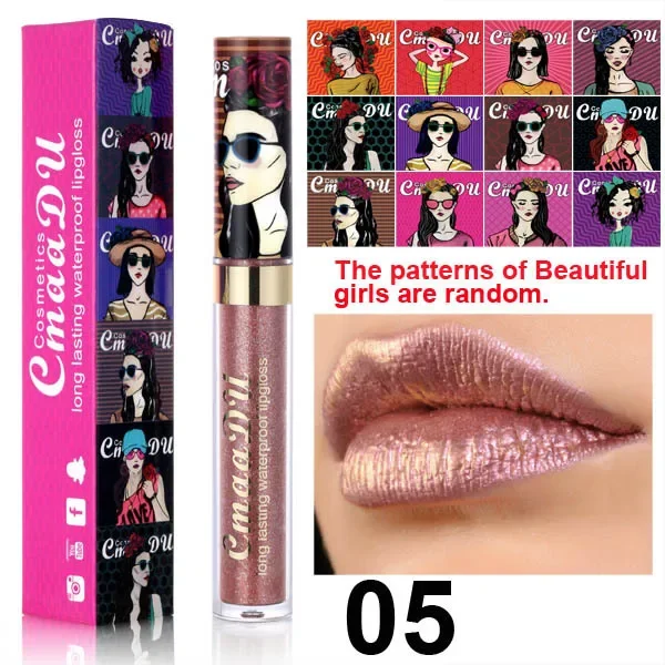 Nuova sirena Lip Gloss Metallic Lustre Gloss Rossetto Balsamo per le labbra Sexy Red Lip Tint 11 colori Regalo per il trucco di moda delle donne