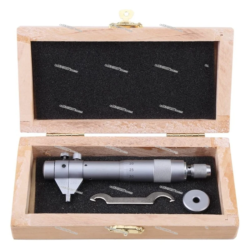 High Precision 5-30mm Inner Diameter Micrometer: with Screwdriver, Forceps, Scraper, Wooden Box Packaging