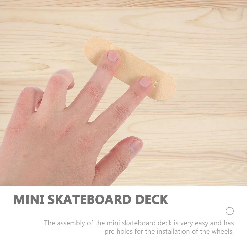 2Pcs Mini Finger Skateboard Deck Replacement Polished Wood Boards for Fingerboard DIY Skateboard Components DIY Skateboards Part