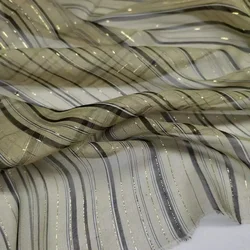 Many Silk Fabric Bling Style Natural Soft Metallic Jacquard Dress Scarf Material