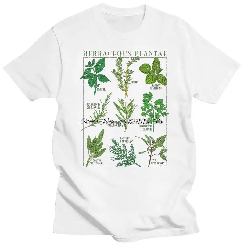 New Fashion Brand Clothing Herbs T-Shirt Botanical Garden Plant Print Art Botany Bloom Fruit Flower Grow T Shirt