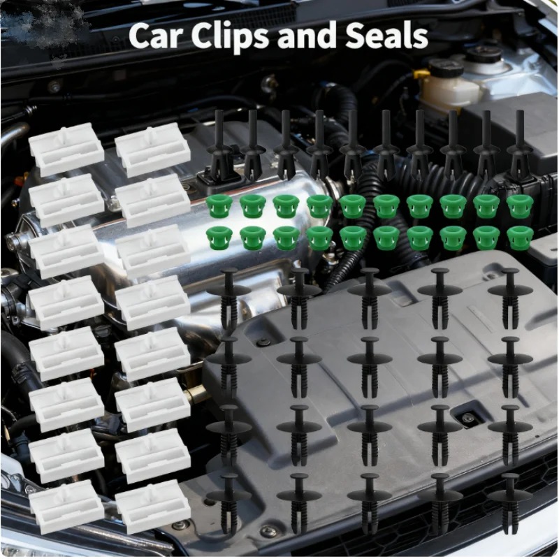 

80pcs Car Fastener Clip For BMW E36 E46 E90 E91 3 Series Side Sill Skirt Trim Moulding Grommet Auto Accessories Fastener Clip