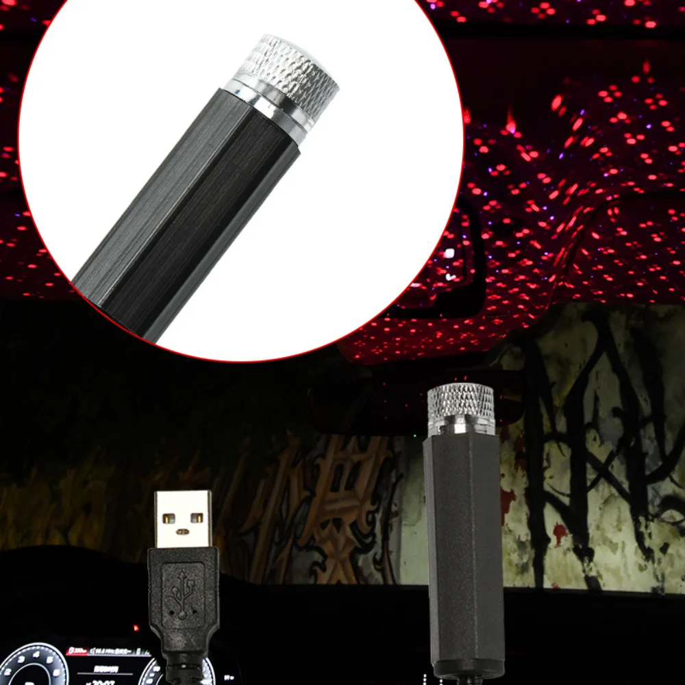

New USB Mini Auto LED Car Roof Starry Sky Star Night Light Ambient Interior Decor Car Projector Light Auto